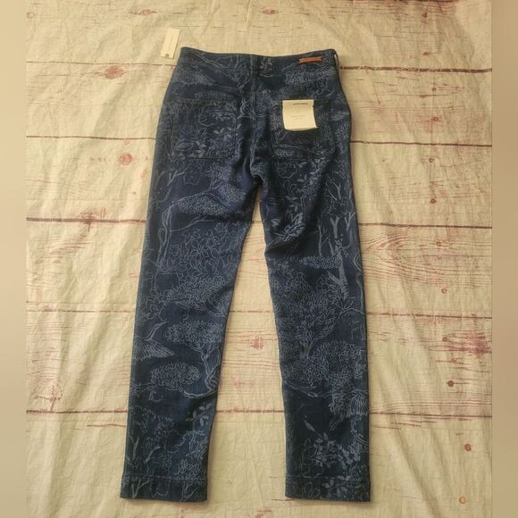 Anthropologie Pilcro and the Letterpress High Rise Denim Floral Jeans Sz 26 NWT - Picture 4 of 8